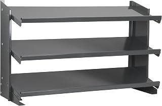Akro-Mils APRBENCH Work Bench Storage Rack for Plastic Bins – 3 Angled Shelves (36-Inch W x 12-Inch D x 25-Inch H), Gray