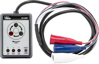 IDEAL INDUSTRIES INC. 61-520 3-Phase Sequence Tester with Color-Coded Insulators, Black
