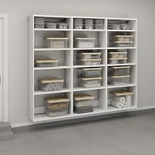 Sauder GarageCore 3 Shallow Cabinets, White Finish