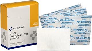 First Aid Only 3-601: 2"X3" Non-Adherent Pads, 10/Box