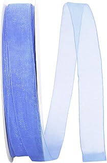 Reliant Ribbon Chiffon Mono Sheer Ribbon, 7/8 Inch X 100 Yards, Royal