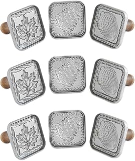 Nordic Ware Springerle Cookie Stamps, with Wood Handles Set of 3 (Pack of 3)