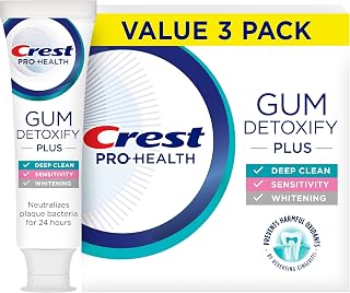 Crest Pro-Health Gum Detoxify Plus Toothpaste 4.5 oz Pack of 24 - Antibacterial Fluoride Toothpaste, Sensitivity Protection, Whitens Teeth, Anticavity, Plaque Control