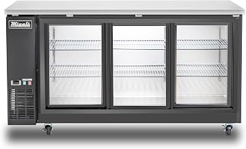 Migali C-BB72SG-HC 72″ Sliding Glass Door Back Bar Refrigerator