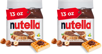 Creamy Chocolate Hazelnut Spread with Cocoa by Nutella – 13 Ounce (Pack of 2), Brown, Pack of 2, Model 10009800893710