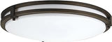Lithonia Lighting FMSATL 13 14840 BZA M4 LED Saturn Flushmount Ceiling Light Fixture for Kitchen | Hallway | Bedroom, Dimmable, 4000K, Antique Bronze