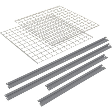Additional Level For 60"W x 36"D High Capacity Rack Wire Deck by Global Industrial – Metal, Gray, Model 581098GY