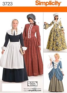Simplicity Historical Dresses Sewing Pattern Costumes for Women by Andrea Schewe, Sizes 14-16-18-20-22