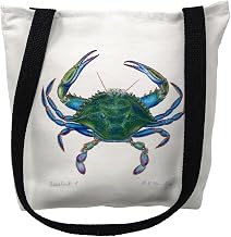 Betsy Drake Male Blue Crab Medium Tote Bag 16x16