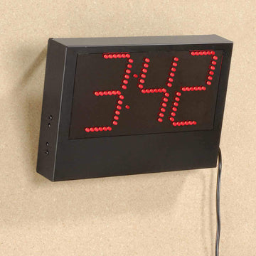 Digital Wall Clock by Global Industrial – Large, Metal Housing, Black, Model MI1402C