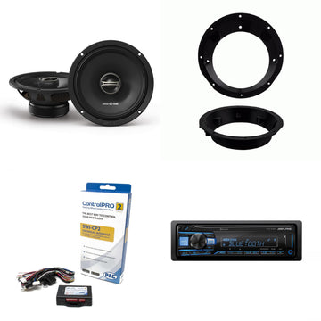 UTE-83BT Bluetooth Receiver & Handle Bar Control Interface Compatible with Harley 1998-2013 & 6.5" DM Series Speakers by Alpine – Model AlpineBDL260413-72