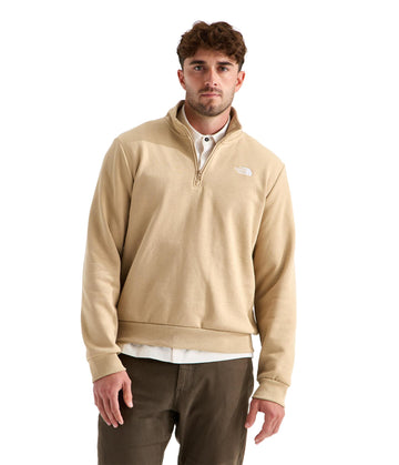 Men's Evolution Simple Dome 1/4 Zip by The North Face – Cotton, Khaki Stone, Model NF0A8ET4