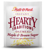 Hearty Traditions Maple and Brown Sugar Instant Oatmeal by Malt-O-Meal – 1.51 oz", Pack of 200