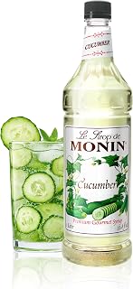 Monin Cucumber Syrup for Drinks - 1 liter / 33.8 fl oz