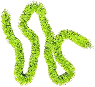 Artificial Christmas Garland with LED Lights Battery Operated Decor | Lime Green Christmas Garland with LED Lights for Home Indoor Outdoor Holiday