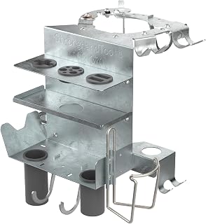Strong Hand Tools Gas Cylinder Organizer Mounting onto Cylinder or Welding Machine Housing, Fits Various Cylinder Diameters, Up to 11 LBS, Plated Steel, Including Hooks and Grinder Rest GCH370