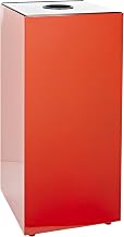 Witt Industries 32GC01-SC Steel 32-Gallon Geo Cube Recycling Container, Round Opening, Legend "Cans", Square, 15" Width x 15" Depth x 32" Height, Scarlet Red