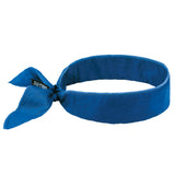 Chill-Its 6702 Cooling Bandana by Ergodyne – One Size, Cotton, Solid Blue, Model 12399