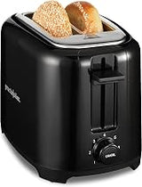Proctor Silex 2-Slice Toaster With Extra Wide Slots for Bagels | Browning Control With 7 Shades | Auto Shutoff | Wide Slots For Thicker Bread | Toast Boost | Slide-Out Crumb Tray | Black