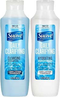 Suave Daily Clarifying Shampoo & Conditioner for Women, 22.5 Oz Ea
