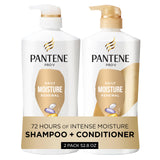 Shampoo & Conditioner Set by Pantene – 26.4 Fl Oz (Pack of 2), Daily Moisture Renewal, Pack of 2, Model JDFHFHD10