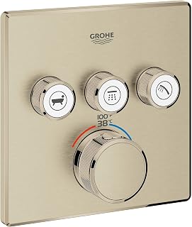 GROHE Grohtherm Smartcontrol Triple Function Thermostatic Valve Trim, Brushed Nickel