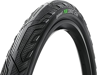 Continental Pure Contact - Folding, Urban and E-Bike Commuter Bicycle Tire - Built Tough to Ride Smooth - E50 Ebike Rated (700 x 55, Black/Graphite)