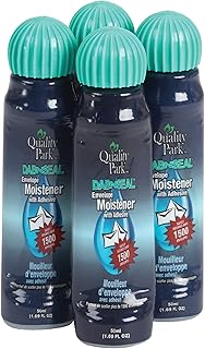 Quality Park Dab-N-Seal Envelope Moistener with Adhesive, 50ML Bottle, 4 Pack (46071)
