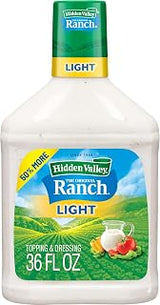 Hidden Valley Original Ranch Light Topping and Dressing, Gluten Free, 36 Ounce Bottle (Package May Vary)