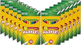 Fine Tip Markers for Kids 12ct, Bulk School Supplies for Classrooms | Crayola Fine Line Markers for Kids, Teacher Classroom Must Haves, School Supplies, Bulk Essentials