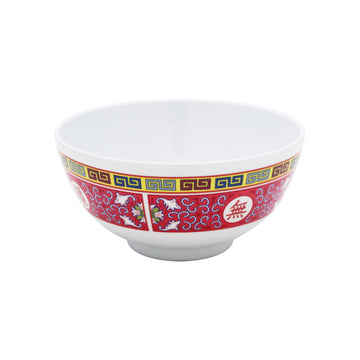 Longevity melamine dinnerware collection 9 oz by Thunder Group – Melamine, White Red Yellow, Model 3006TR