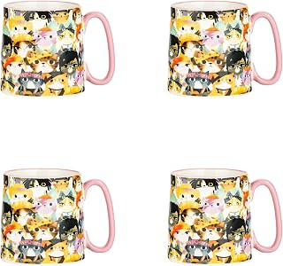 10 Strawberry Street Bella Rockstar Cat, Set of 4