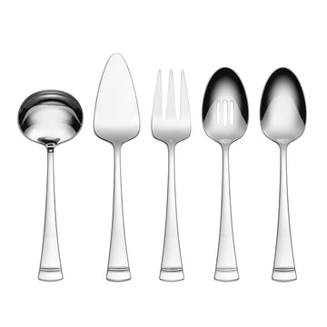 Lenox Portola 5 Piece Serving Set, Stainless Steel Flatware, Silver