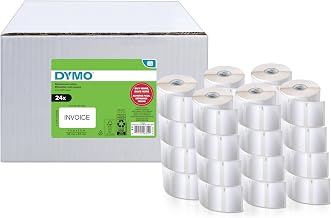 DYMO Authentic LW Multi-Purpose Labels for LabelWriter Label Printers, White, 2-1/4" x 1-1/4", 24 Rolls of 1000 (24,000 Total)