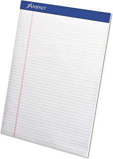 Ampad 20315 Mead Legal Ruled Pad, 8 1/2 x 11, White, 50 Sheets, 4 Pads/Pack