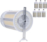 Satco S23138 360W/270W/180W LED Corncob Bulb, EX39 Mogul Extended Base, 277-480V, 3000K/4000K/5000K CCT Selectable, 750W HID Replacement, Step Dimming, Enclosed Fixture, DLC, IP54 Damp (6 Pack)