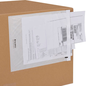 Side Opening Packing List Envelopes by Global Industrial – One Size, Plastic, Clear, Model FD-1C-5344NP