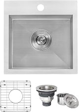 Ruvati 15x15-in 16-Gauge Drop-in Topmount Bar Sink - RVH8115