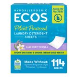 Laundry Detergent Sheets Vegan by ECOS – 114 Count (Pack of 1), Lavender Vanilla, Model 9409/06