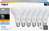 Feit Electric BR30 LED Light Bulbs, 65W Eq, Dimmable, 5CCT, 6 Pack