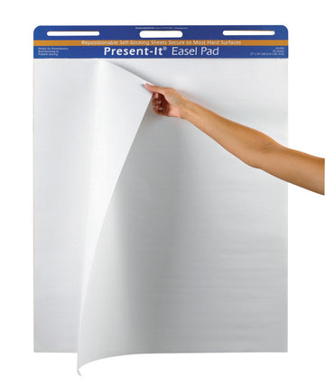 The Present-It Easel Pad by Pacon – 27" x 34", Paper, White, Model PAC104390