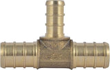 SharkBite 1/2 Inch x 1/2 Inch x 3/8 Inch Crimp Reducing Tee, Brass Plumbing Fitting, PEX Pipe, PE-RT, UC363LFA