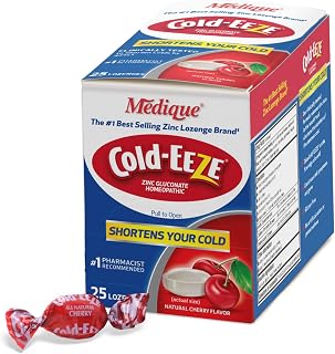 Medique Products 45873 Cold-Eeze Tablets, 25 Per Box | Cold-Eeze tablets in a 25-count box for workplace wellness stations, first aid cabinets and seasonal care supplies.