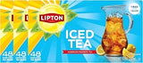 Lipton Unsweetened Family Size Iced Tea Bags, Zero Calorie Black Tea, 48 Tea Bags (Pack of 3, Total 144 Tea Bags)