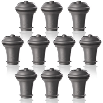 Wine Stopper - Gray by Vacu Vin – Rubber, Gray, Pack of 10, Model VACUVIN0881050