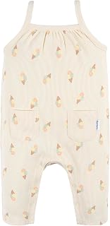 Gerber Baby Girls Sleeveless Cotton Long-leg Romper Jumpsuit