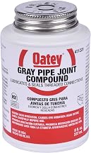 Oatey Pipe Thread Sealant 8 fl oz, Brush-Top Can, Gray Pipe Joint Compound, Gray, Liquid 31228-1 Each
