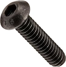 Alloy Steel Socket Cap Screw, Plain Finish, Button Head, Internal Hex Drive, 5/8" Length, Fully Threaded, 1/4"-20 UNC Threads, Imported (Pack of 100)