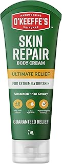 O'Keeffe's Skin Repair Ultimate Relief Body Cream, 7oz Tube | For Extreme Dryness, 48 Hours of Hydration, Contains Shea Butter, Fragrance-Free, Non-Greasy, Hypoallergenic Formula