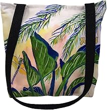 Betsydrake TY175G 18 x 18 in. Elephant Ears Tote Bag - Large Black